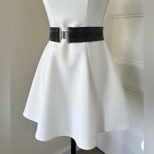 Gunmetal Stretchy Beaded Belt